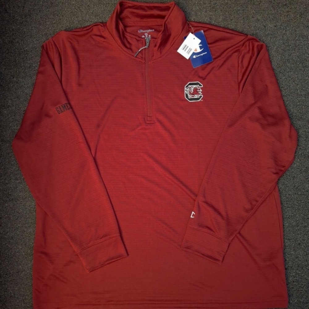 Champion South Carolina Gamecocks Mens Maroon Quarter-Zip Pullover Sz 2XL NWT